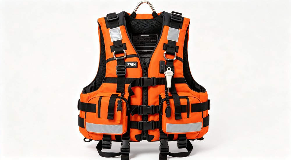 YRF Textile life jacket full range models 100N 150N 275N collection professional water safety equipment for flood disaster rescue operations, high quality durable construction