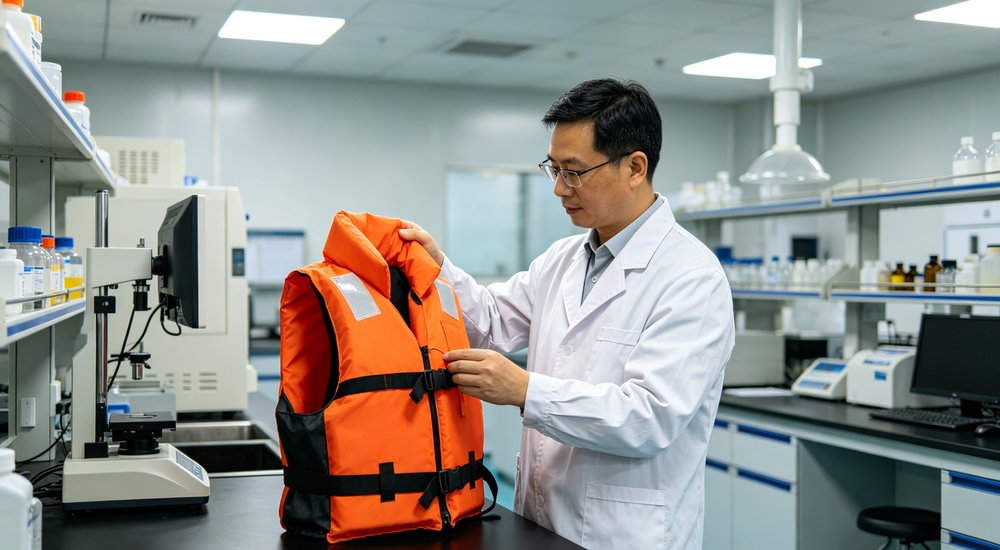 SOLAS approved life jacket certification standards testing comparison table differences features benefits manufactured by YRF Textile China factory, suitable for flood rescue offshore fishing and commercial water safety applications