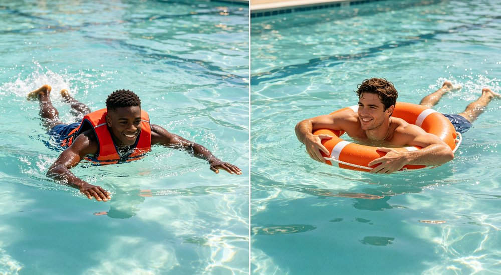 High quality life jacket PFD vs lifebuoy comparison when to use comparison table differences features benefits produced by YRF Textile with 20 years export experience, meeting international safety standards