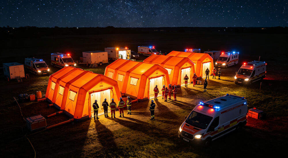 Decontamination shower inflatable tent scenario reinforced inflatable decontamination shower tent for emergency rescue scenarios