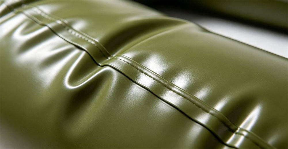 Close-up of inflatable tent air column structure showing high-frequency welded seams, durable PVC material, reinforced stress points and airtight construction, demonstrating quality manufacturing and reliable field performance in operations