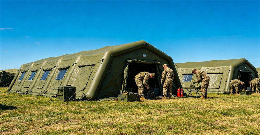 Customer case studies showing successful deployment of military inflatable tents across various operational scenarios, international clients and field applications, demonstrating proven performance, reliability and customer satisfaction in real-world military and emergency operations