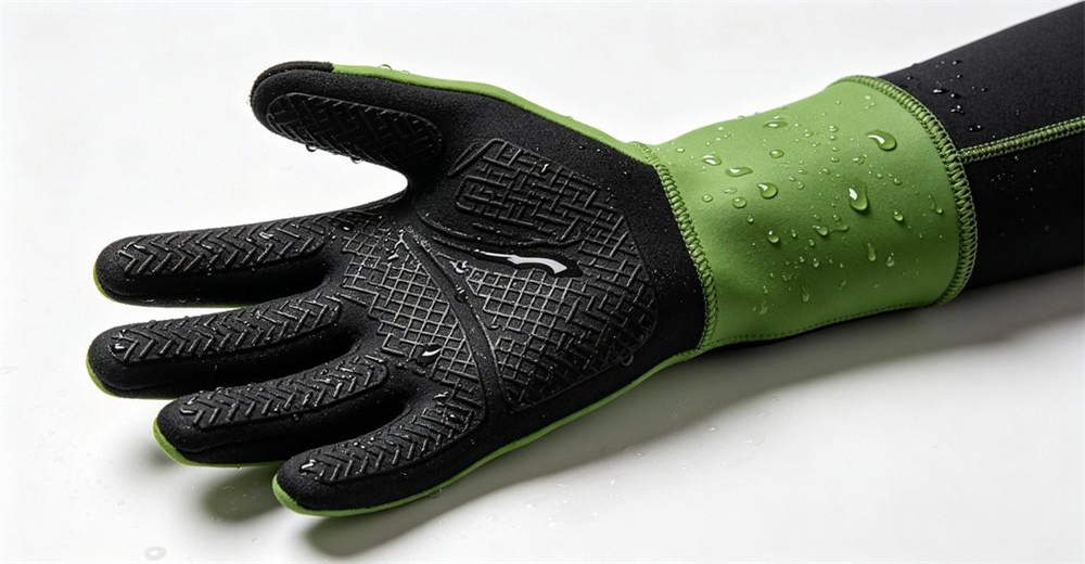 Waterproof gloves palm texture detail water droplets grip safety gloves wholesale bulk supplier China