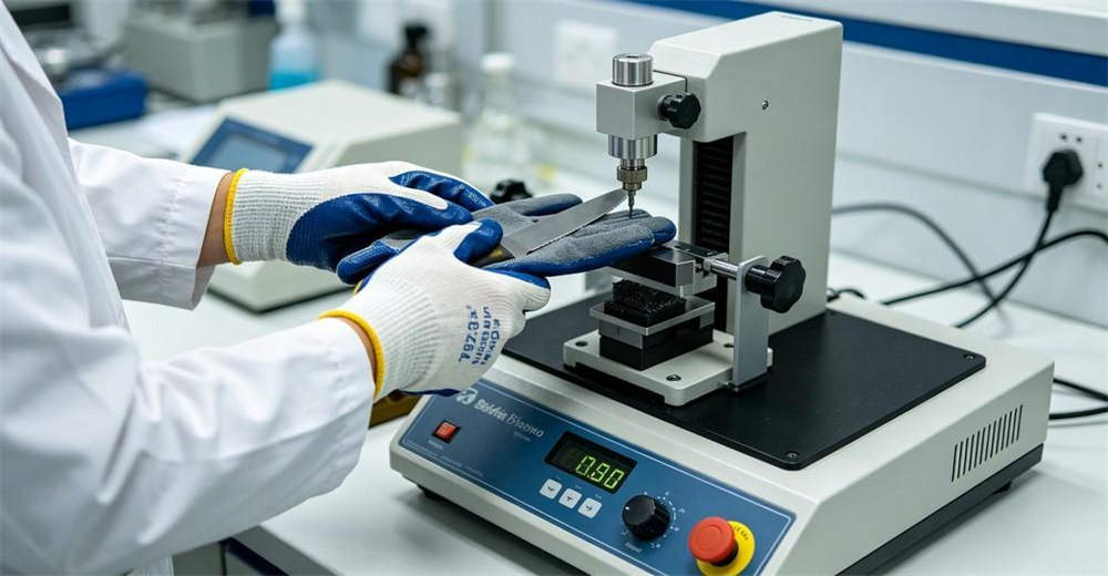 Safety gloves lab testing cut resistant abrasion performance test safety gloves wholesale bulk supplier China
