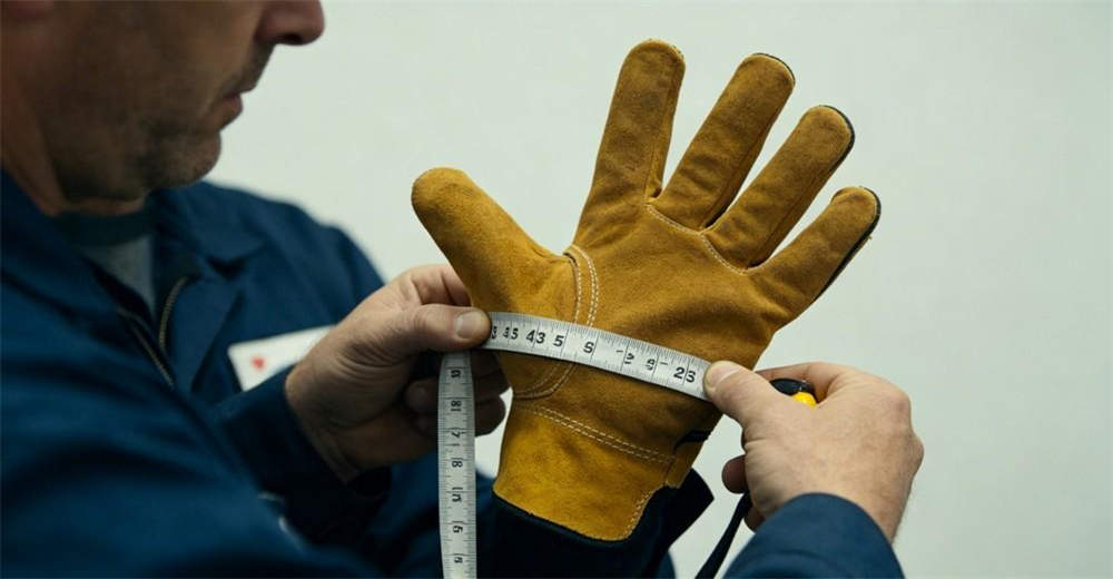 Safety gloves hand size measuring S M L XL fit guide safety gloves wholesale bulk supplier China