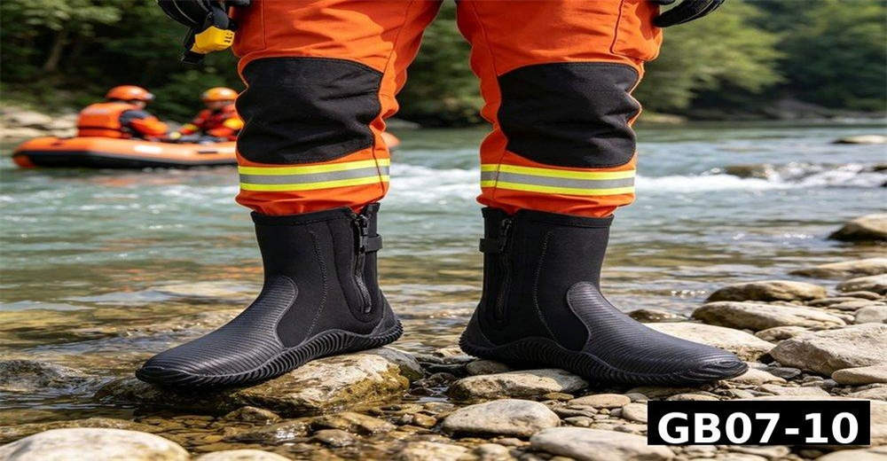 GB07-10 quick dry light weight water rescue boots product view for shallow shore patrol operations