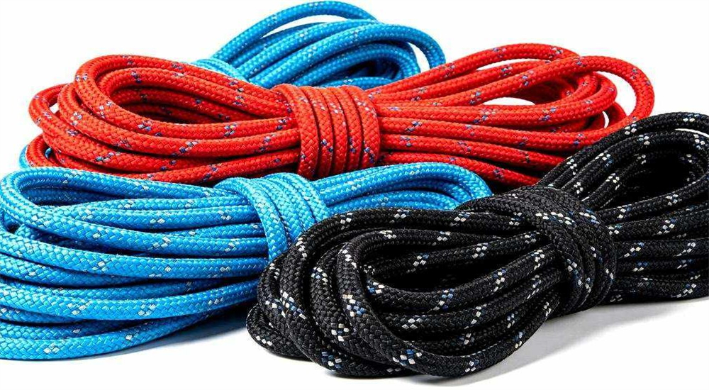Multicolor braided rescue rope, high strength safety climbing cord for emergency operations.
