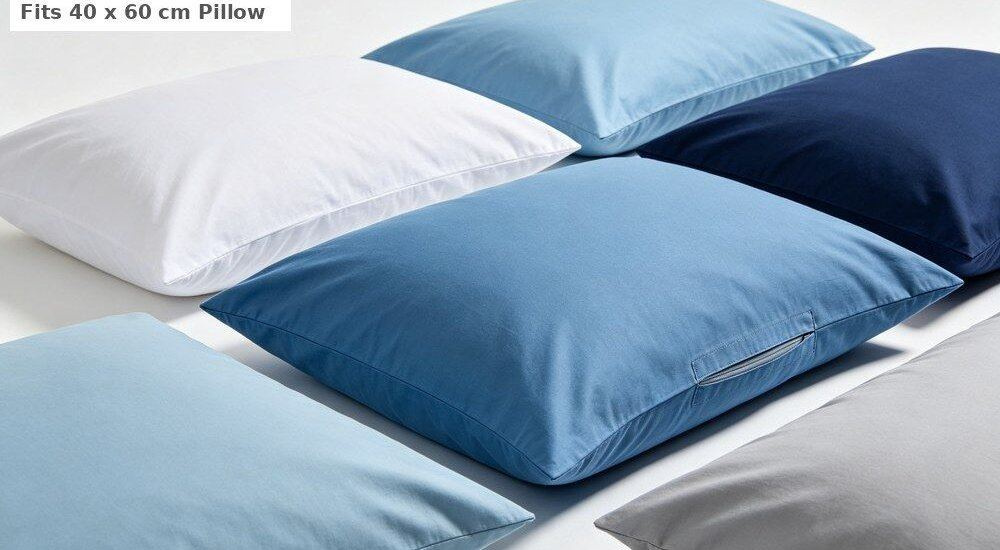 Front view of workforce camp pillow insert options in white cotton casing, supportive durable fill for construction and mining camp bedding programs and remote dormitory use for workforce camp bedding wholesale from China.