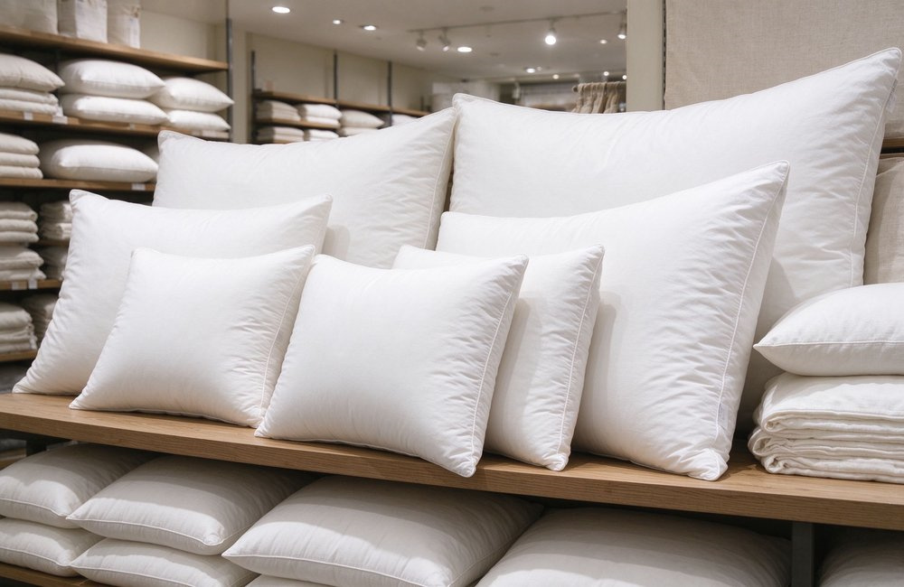 Front view of bed size chart comparison of institutional bulk bedding on white background showing sheet duvet cover and pillowcase dimensions for wholesale buyers choosing the right bed size Ideal for wholesale buyers selecting the correct sheet and duvet sizes.