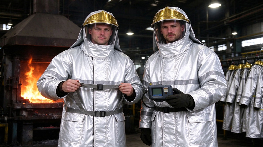 foundry heat protection suit complete gear professional grade certified standard high quality durable reliable industrial safety equipment for bulk wholesale supply from China factory direct