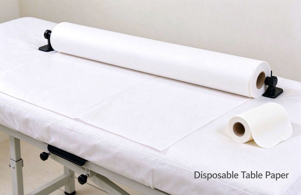 Roll of disposable massage table paper for quick change between clients, disposable massage table sheets with face cradle paper for mobile and trial sessions in clinics with zero laundry load Roll of disposable massage table paper for quick change between clients, disposable massage table sheets with face cradle paper for mobile and trial sessions in clinics with zero laundry load