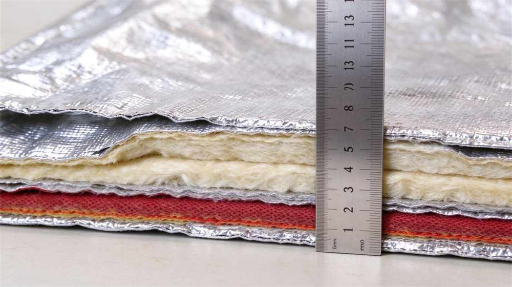 Aerial perspective of heavy duty protective eu standard heavy duty heat suit, Heavy duty heat suit thick aluminized fabric layered cross section with ruler, demonstrating professional info use in industrial safety environment, designed for wholesale bulk supply and industrial safety Aerial perspective of heavy duty protective eu standard heavy duty heat suit, Heavy duty heat suit thick aluminized fabric layered cross section with ruler, demonstrating professional info use in industrial safety environment, designed for wholesale bulk supply and industrial safety
