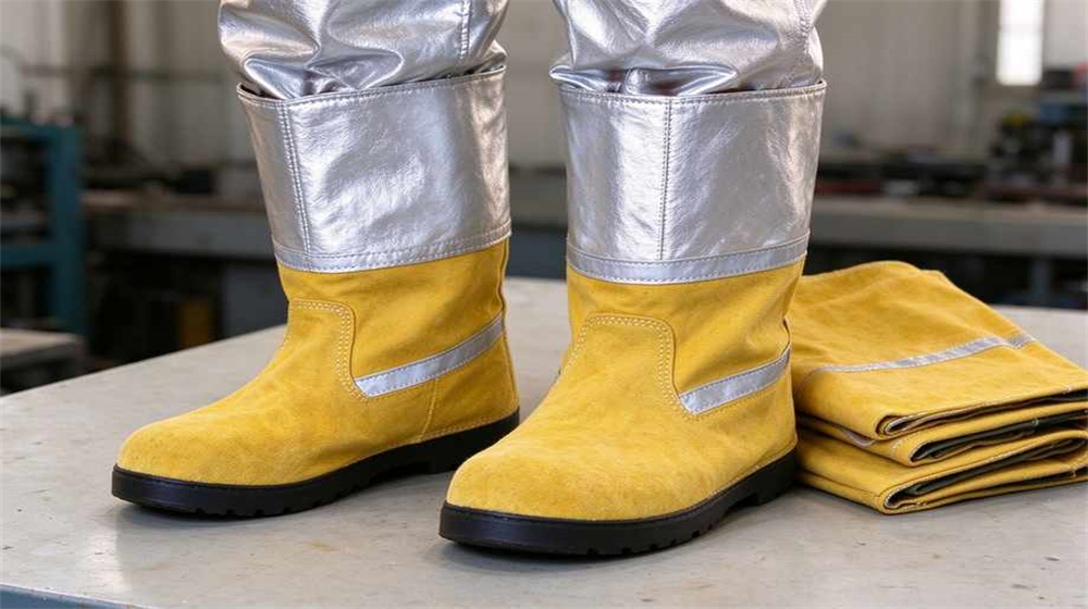 Close up detail of heavy duty protective eu standard heavy duty heat suit, Plant crew wearing EU grade aluminized heat suits lined up in workshop, demonstrating professional product use in industrial safety environment, designed for wholesale bulk supply and industrial Close up detail of heavy duty protective eu standard heavy duty heat suit, Plant crew wearing EU grade aluminized heat suits lined up in workshop, demonstrating professional product use in industrial safety environment, designed for wholesale bulk supply and industrial