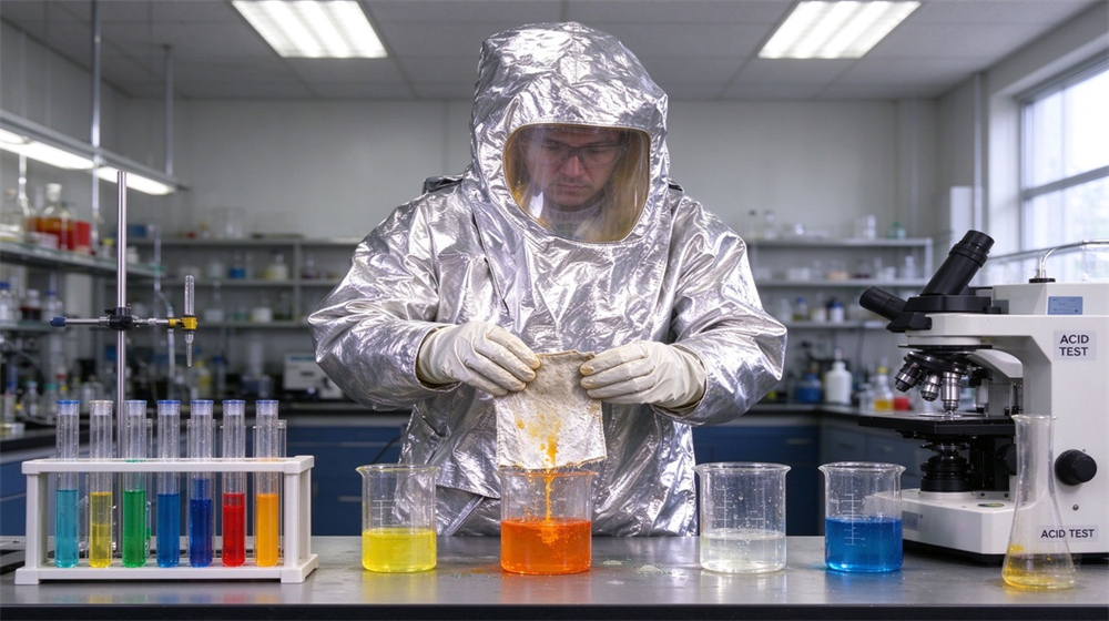 Side angle of heavy duty protective thermal chemical composite suit, Acid alkali resistance lab test chemical protective clothing, fire chemical suit performance, demonstrating professional info use in industrial safety environment, designed for wholesale bulk supply and industrial safety procurement. Side angle of heavy duty protective thermal chemical composite suit, Acid alkali resistance lab test chemical protective clothing, fire chemical suit performance, demonstrating professional info use in industrial safety environment, designed for wholesale bulk supply and industrial safety procurement.