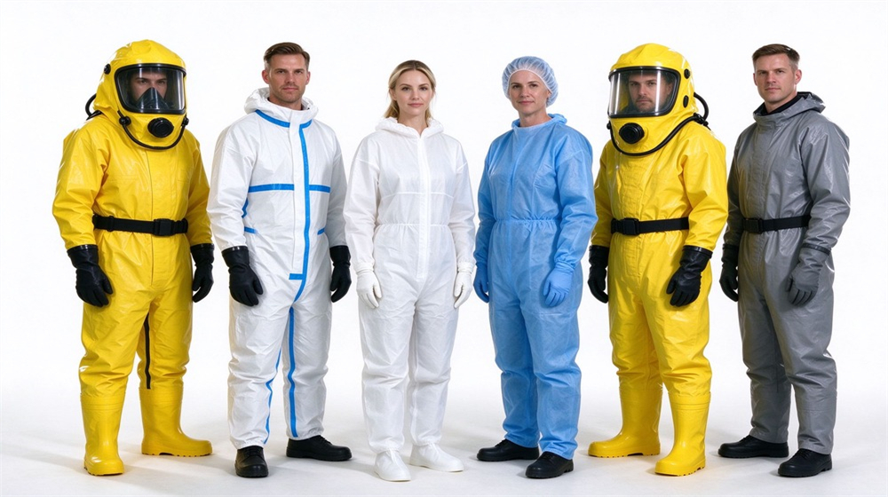 Aerial perspective of heavy duty protective disposable type 5 6 chemical coverall, Agricultural workers mixing pesticides wearing disposable Type 5/6 chemical coveralls and hoods,, demonstrating professional application use in industrial safety environment, designed for wholesale bulk supply and industrial safety Aerial perspective of heavy duty protective disposable type 5 6 chemical coverall, Agricultural workers mixing pesticides wearing disposable Type 5/6 chemical coveralls and hoods,, demonstrating professional application use in industrial safety environment, designed for wholesale bulk supply and industrial safety