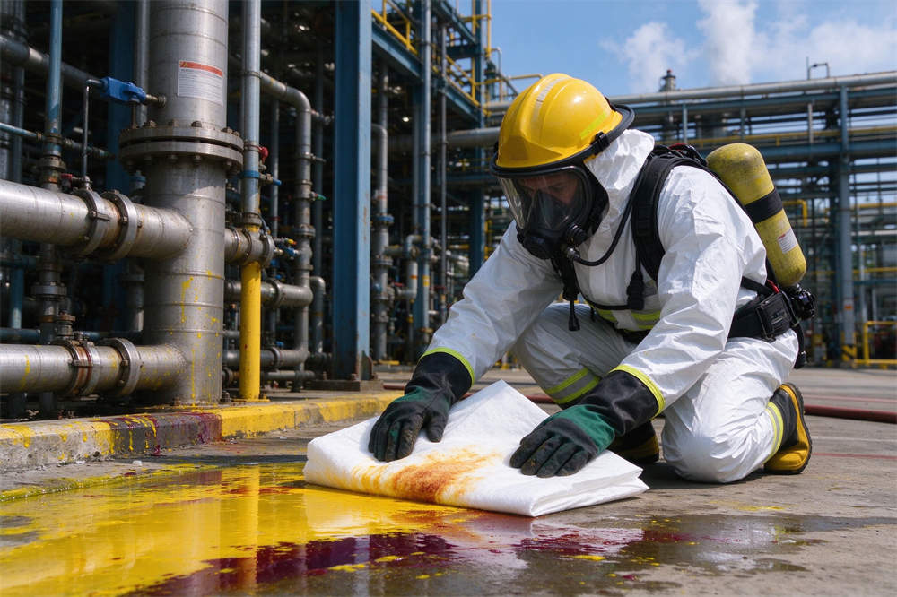 First aid kit for chemical burns treatment, bandages gauze scissors no liquids, medical supplies for HazMat emergency response First aid kit for chemical burns treatment, bandages gauze scissors no liquids, medical supplies for HazMat emergency response