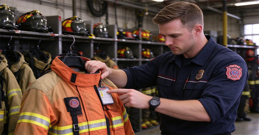 Wholesale firefighter gear NFPA certification label inspection turnout gear station quality check department bulk procurement compliance verification standard equipment supply Wholesale firefighter gear NFPA certification label inspection turnout gear station quality check department bulk procurement compliance verification standard equipment supply