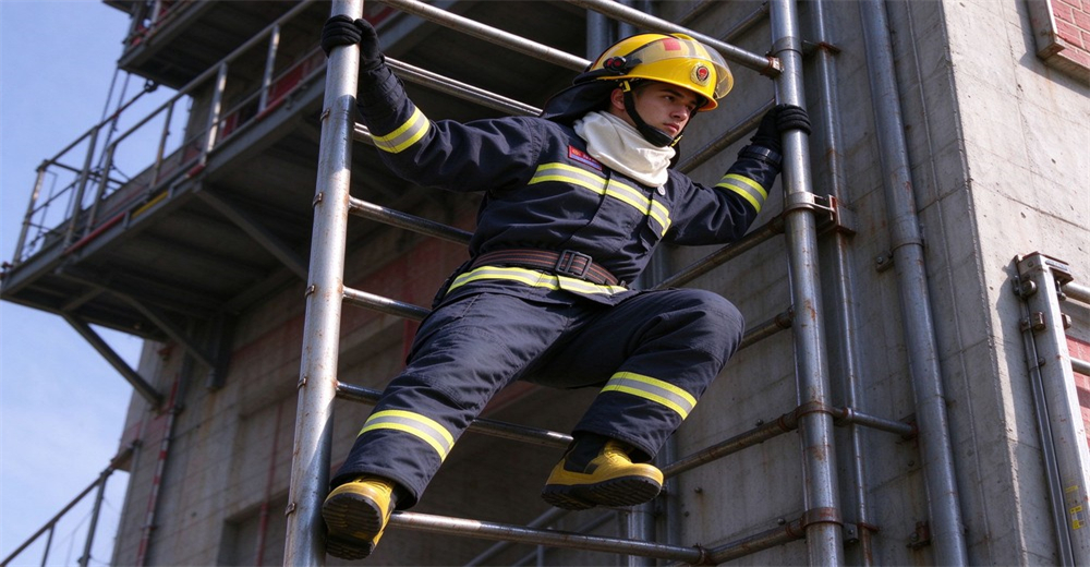  firefighter gear buying guide 05 Application fire department equipment procurement firefighter climbing ladder mobility turnout gear department PPE budget planning guide NFPA certified PPE selection for fire departments bulk procurement