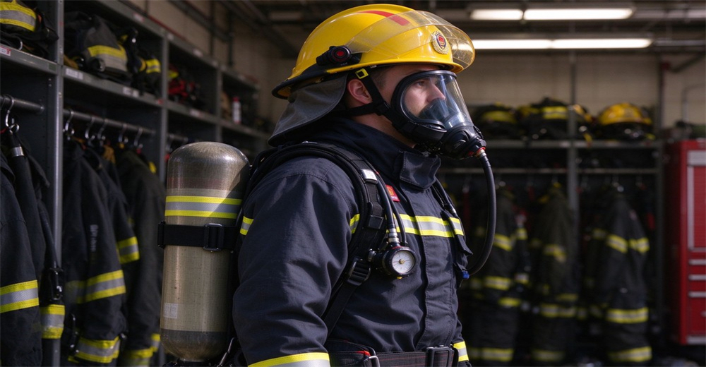 firefighter gear buying guide 20 Application firefighter PPE selection guide firefighter SCBA air pack full equipment side view rescue operation department NFPA certified PPE selection for fire departments bulk procurement