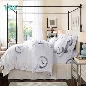 Print White Linen Bedding Sets