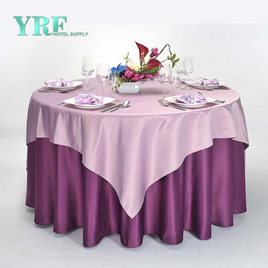 Wholesale Fancy Wedding Champagne Color Round Table Cloth