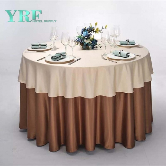 Factory Wholesale Luxury Round Royal Blue Restaurant Table Cloth