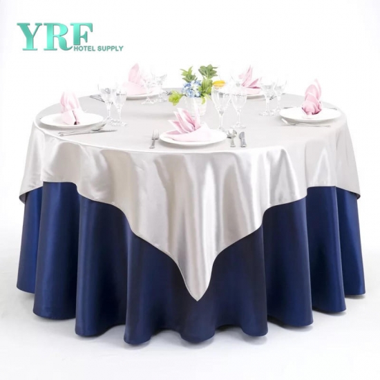 Luxury Burgundy Satin Round Wedding Banquet Table Linen