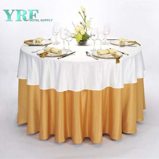 Luxury Burgundy Satin Round Wedding Banquet Table Linen