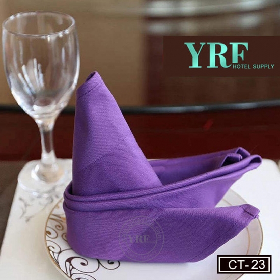 Luxury Champagne 100% Polyester Dining Table Napkins