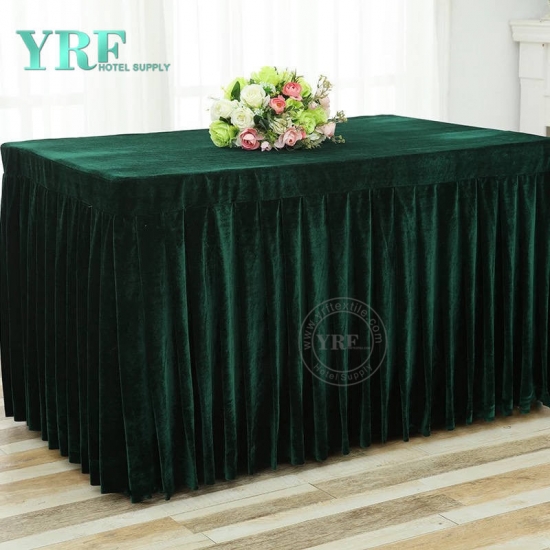 Cheap Pure Color Sequin Table Skirt