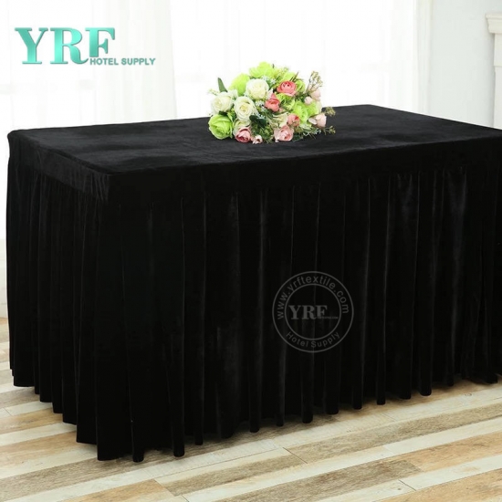 Cheap Pure Color Sequin Table Skirt
