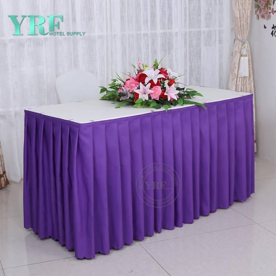 Modern Hotel Banquet Round Tulle Wedding Table Skirting Designs