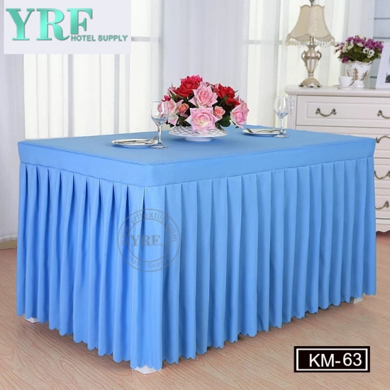 Hotel Apartment Yarn Dyed Table Skirt