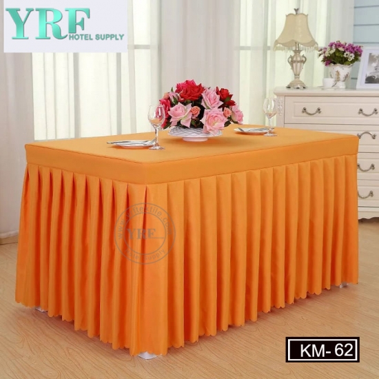 Hotel Apartment Yarn Dyed Table Skirt