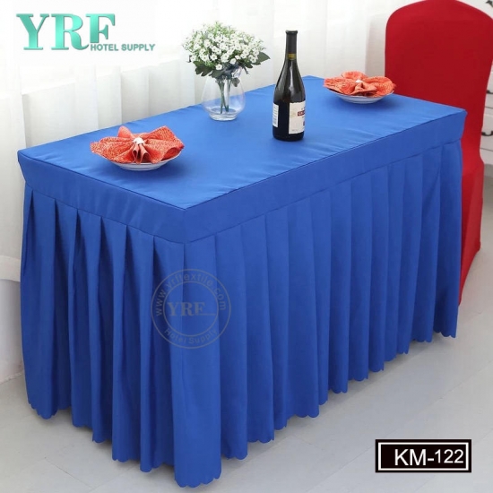 Rectangle Solid Color Table Skirt Oem Square Table Skirt