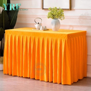 Cheap Pure Color Rectangle Table Skirt