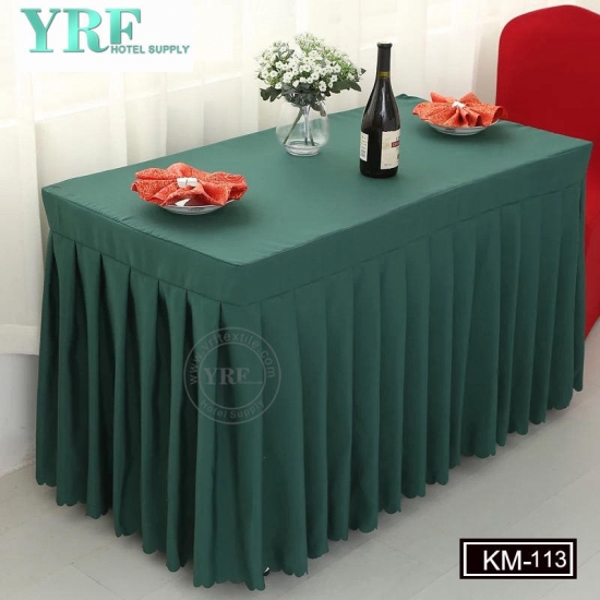 Customized Round Table Skirt Cotton Party Table Skirt