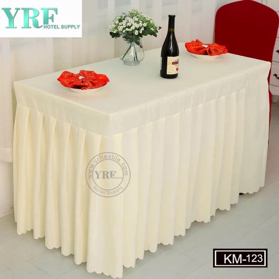 Customized Round Table Skirt Cotton Party Table Skirt