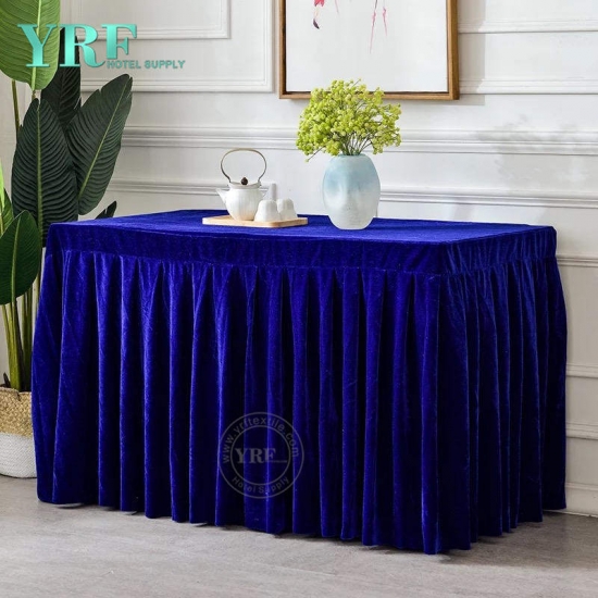 Chiffon Table Skirt For Wedding With Curly Willow