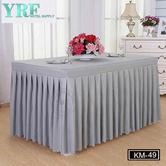 Oem Beautiful Square Rectangle Table Skirting For Wedding