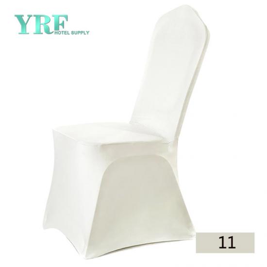 YRF Elegant Wedding Banquet Spandex White Chair Covers