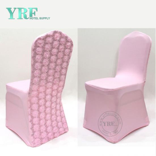 YRF Wedding Decorative Spandex Durable Pink Chair Covers