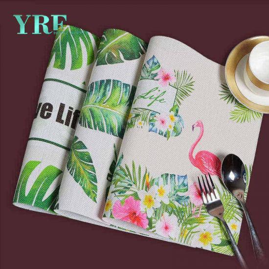 Cheap Wholesale Restaurant Hotel Non Slip Square Dinner Plate Mat Dining Table Placemats YRF