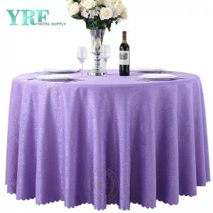 Purple Round Polyester Table Cloth
