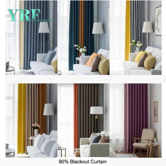 Inn custom black and grey blackout curtains For YRF