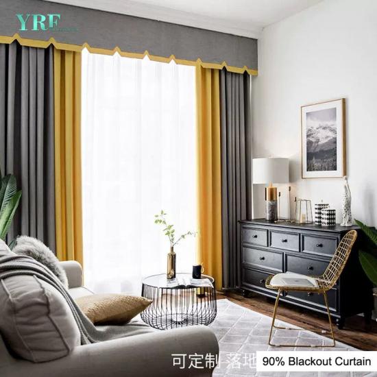Luxury Hotel Apartment Thick Blackout Curtains For YRF