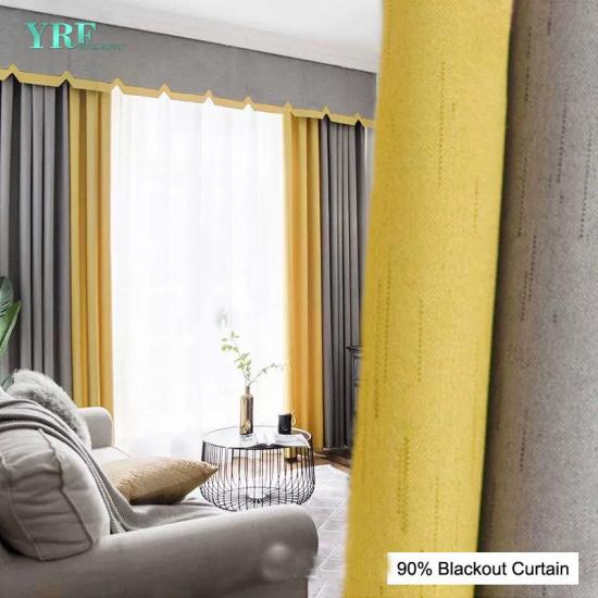 Custom Grey And White Striped Blackout Curtains For YRF