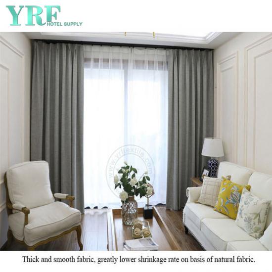 Guangzhou Foshan 120 Inch Grey Window Drape Sale For YRF