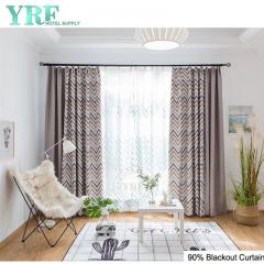 pink and white striped blackout curtains