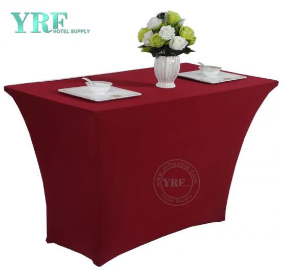Factory Wholesale Embroidery Lace Fabric High Bar Cocktail Table Cloth for Wedding Tablecloth